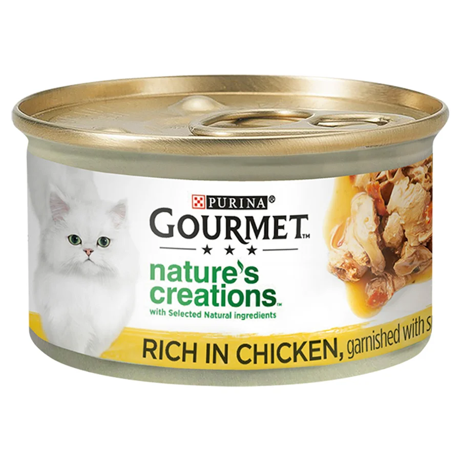 Smooth Gourmet Nature x27 s Creations Adult Cat Wet Food Chicken Tomatoes 85g Classic