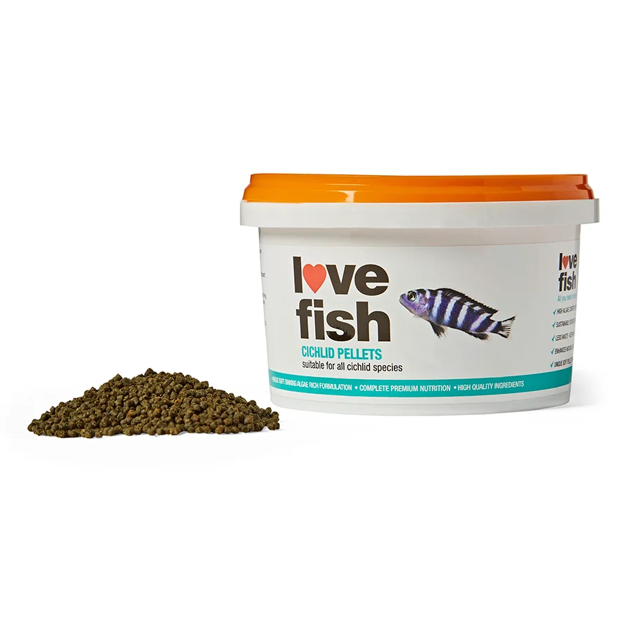 Responsible Love Fish Cichlid Pellets Fish Food 130g Elegant