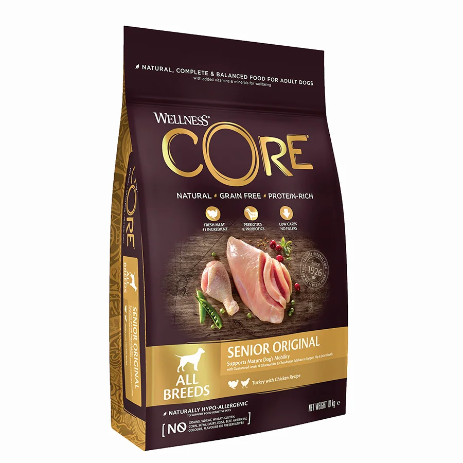 Soft Wellness Core Grain Complete Senior Dry Dog Food Turkey with Chicken 10kg Genuine