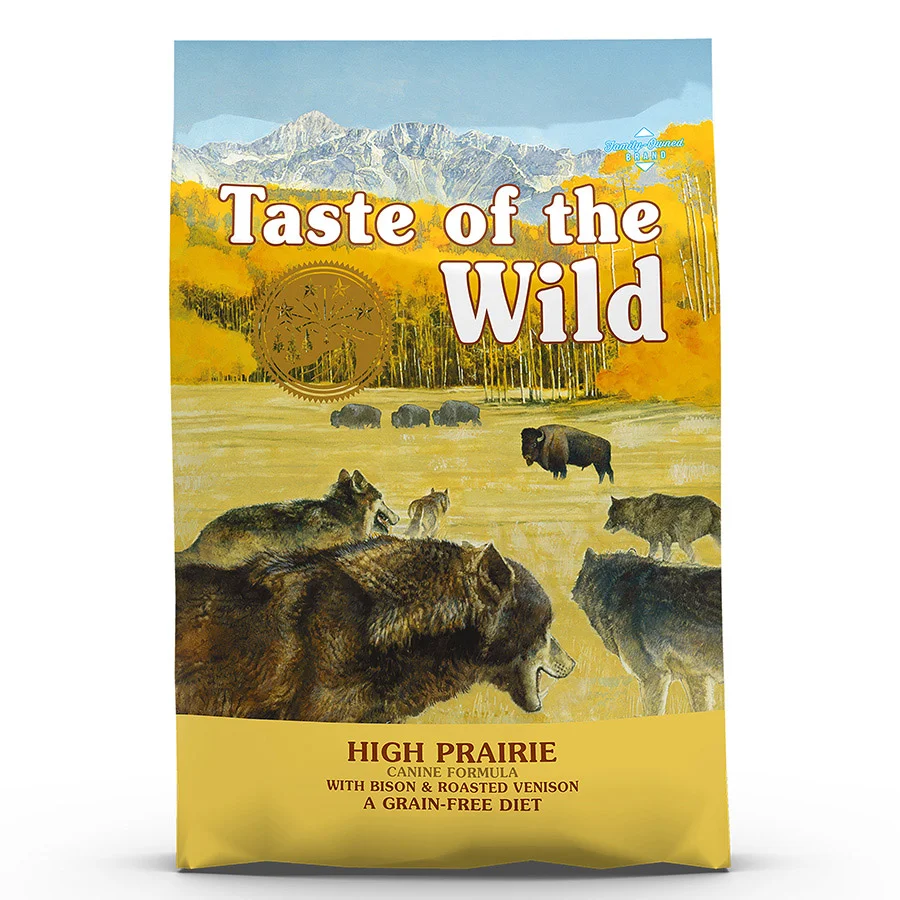 Responsible Taste of the Wild High Prairie Grain Dry Dog Food Venison Bison 12.2kg Elegant