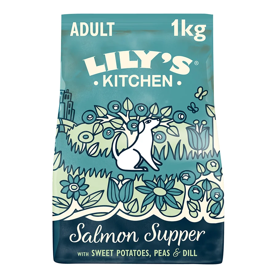 Fine Lily x27 s Kitchen Supper Adult Dry Dog Food Salmon 1kg Exceptional