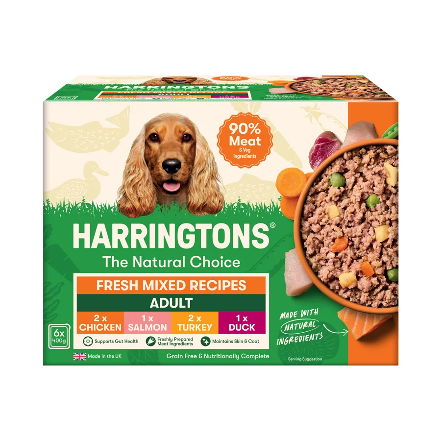 Lightweight Harringtons Grain Wet Dog Food Mixed Selection 6x400g Practical