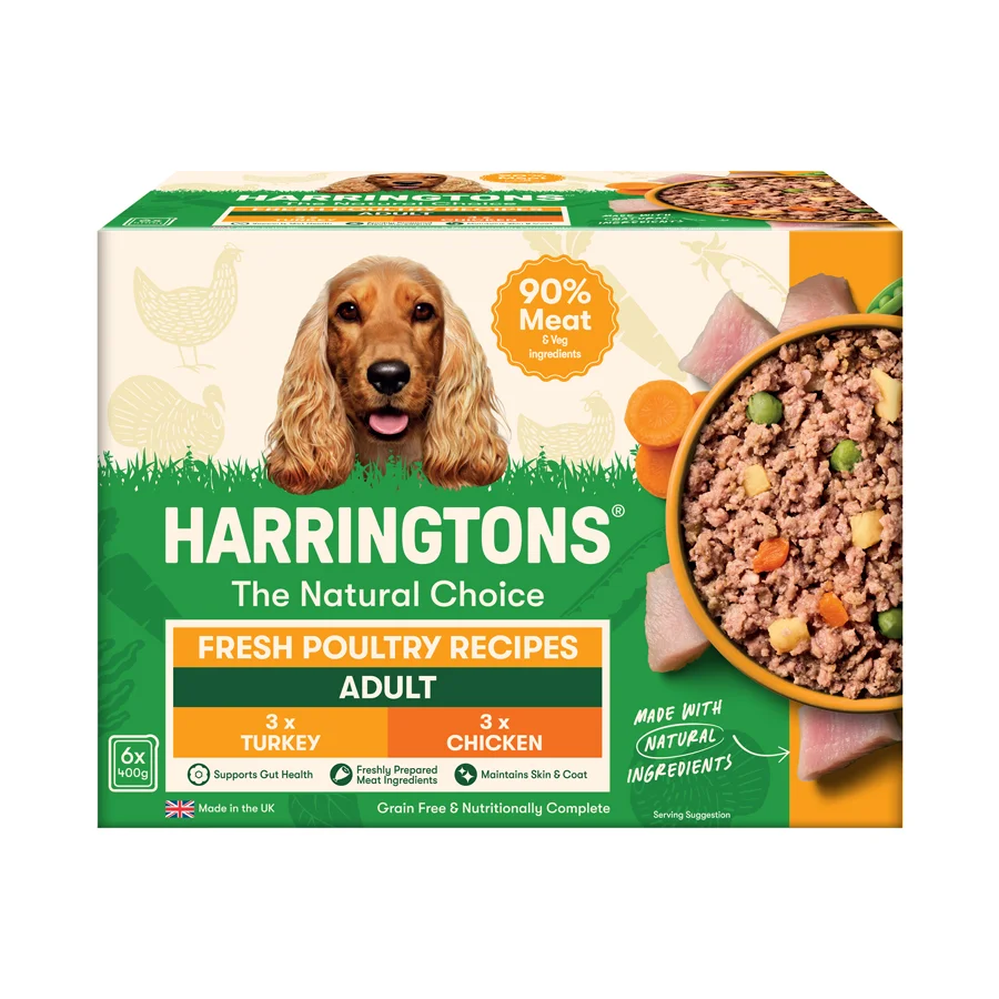 Healthy Harringtons Grain Wet Dog Food Poultry 6x400g Unique
