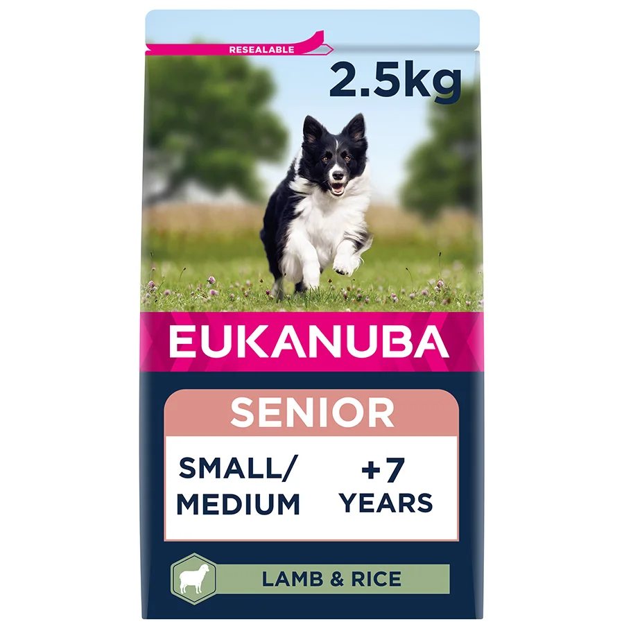 Casual Eukanuba Small Medium Senior Dry Dog Food Lamb Rice 2.5kg Natural