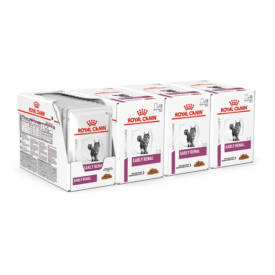 Powerful Royal Canin Veterinary Early Renal Adult Wet Cat Food 48x85g Sophisticated