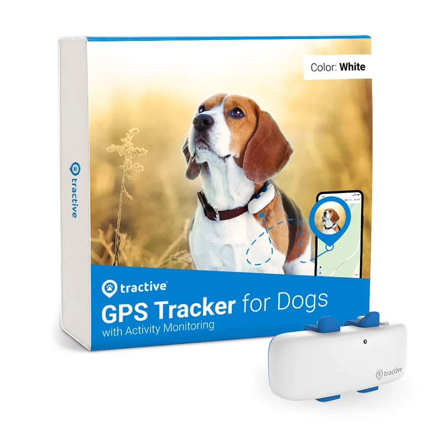 Sophisticated Tractive GPS Dog 4 Tracker Activity Monitor White Contemporary