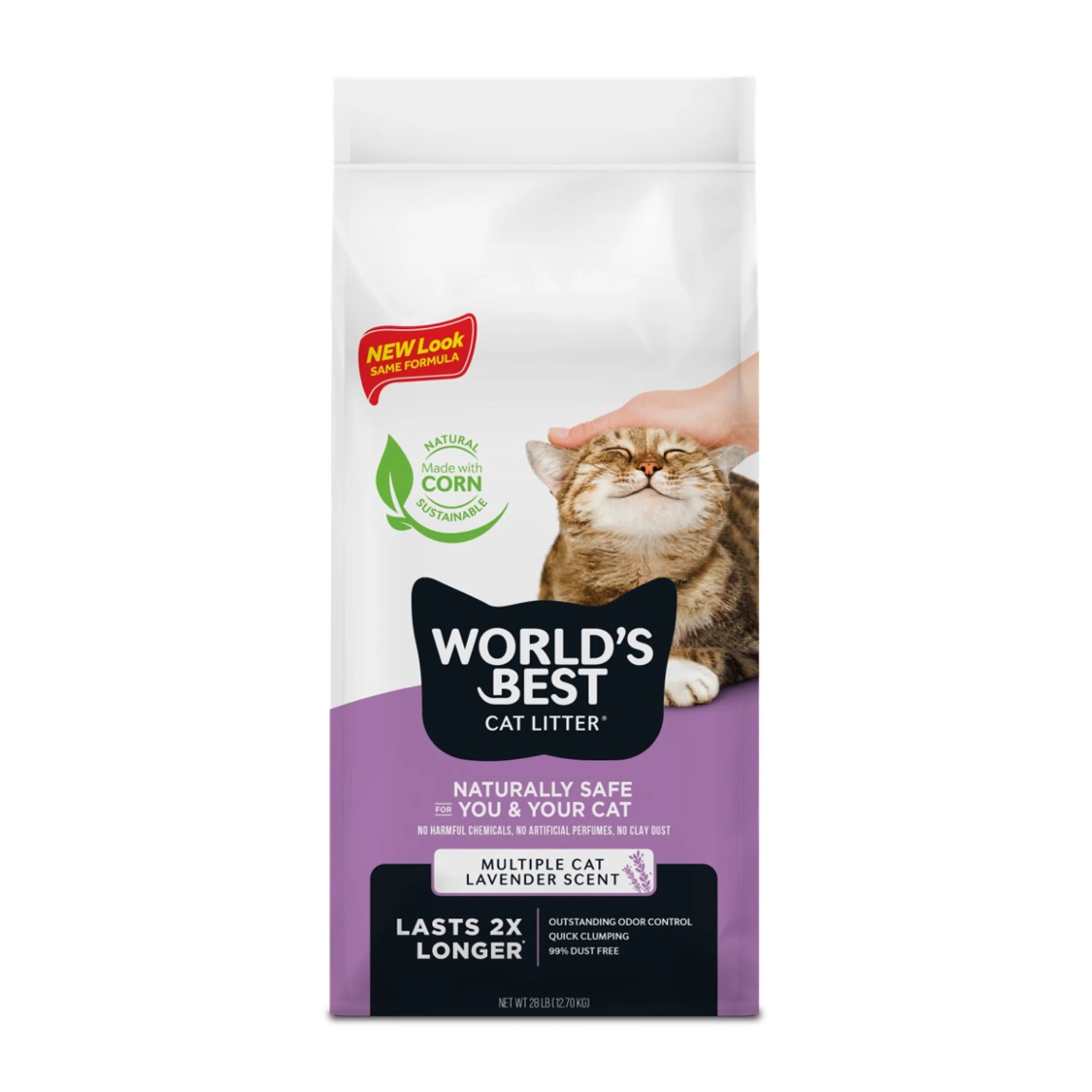 Premium World x27 s Quick Clumping Lavender Cat Litter 12.7kg Outstanding
