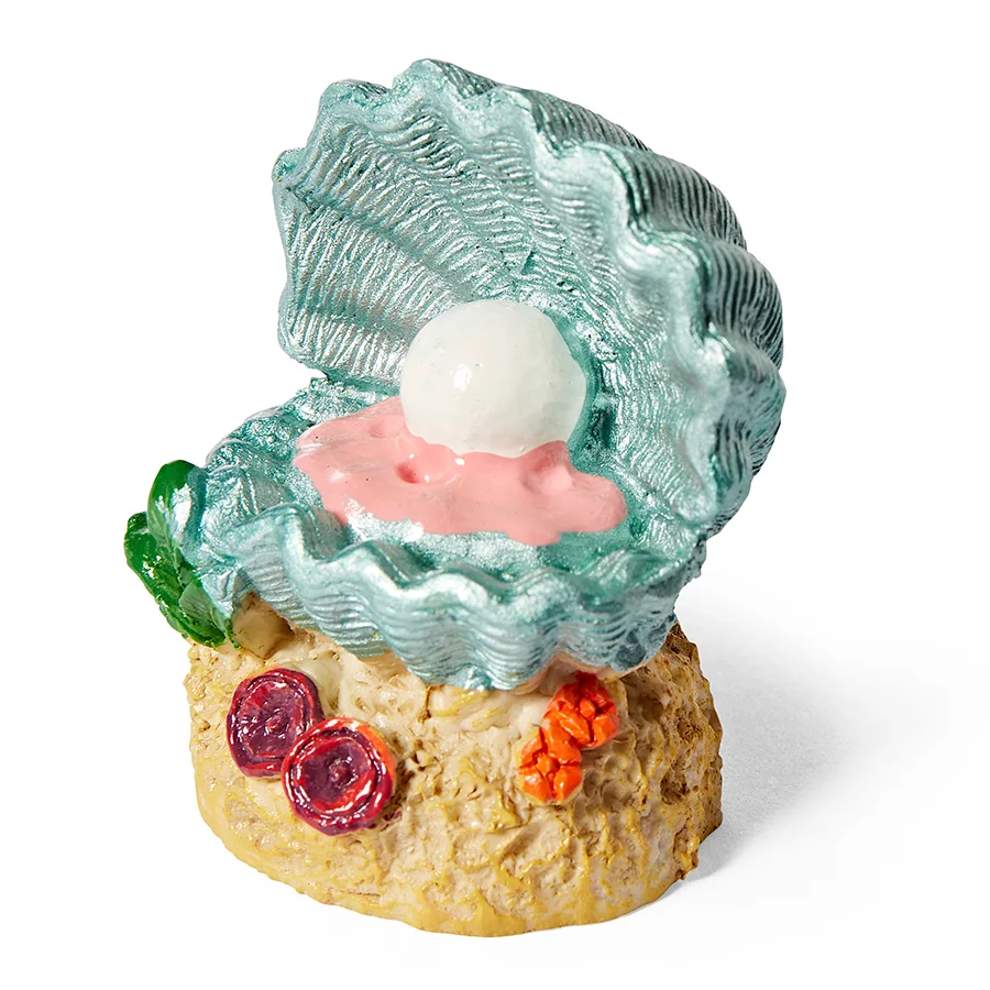 Healthy Aqua Town Open Clam with Pearl Aquarium Ornament Luxury