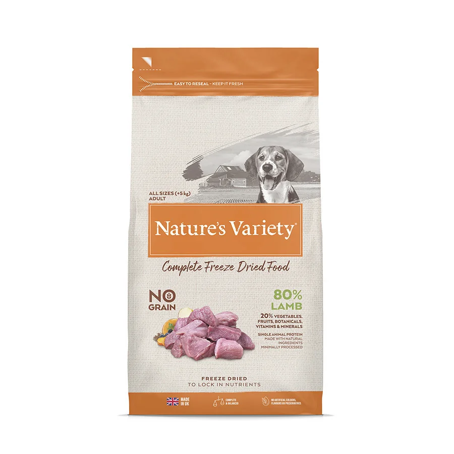 Premium Natures Variety Mini Complete ze Dried Adult Dog Food Lamb 120g Professional