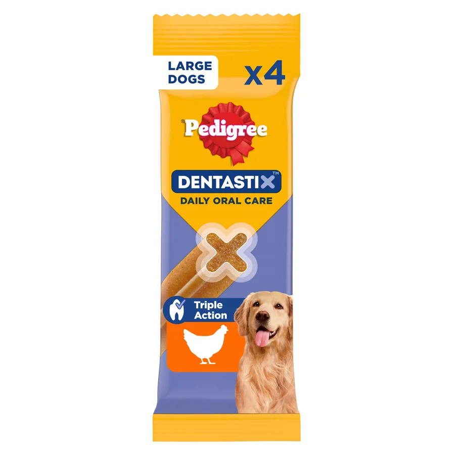 Long-Lasting Pedigree Dentastix Daily Dental Treats Large Adult Dog 4 Pack Casual