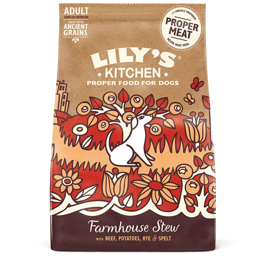 Durable Lily x27 s Kitchen Farmhouse Stew Adult Dry Dog Food Beef Pure