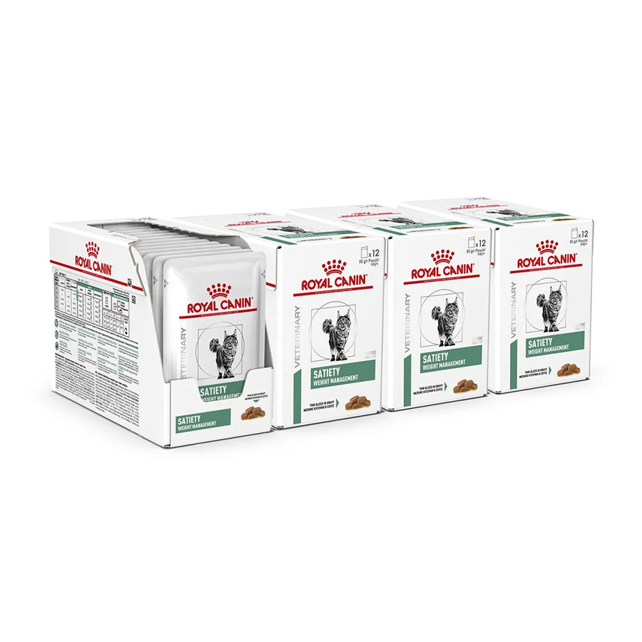 Carefully Designed Royal Canin Veterinary Satiety Adult Wet Cat Food 48x85g Outstanding