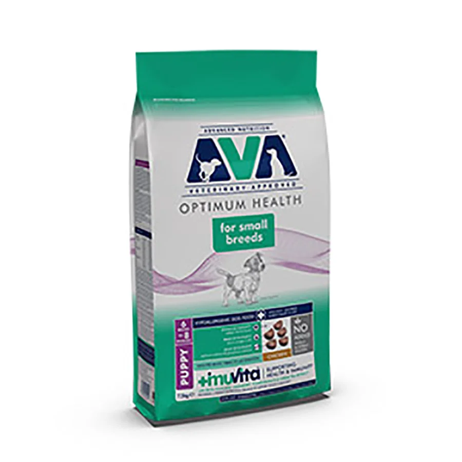 Next-Generation AVA Optimum Health Small Breed Puppy Dry Dog Food Chicken 7.5kg Luxury