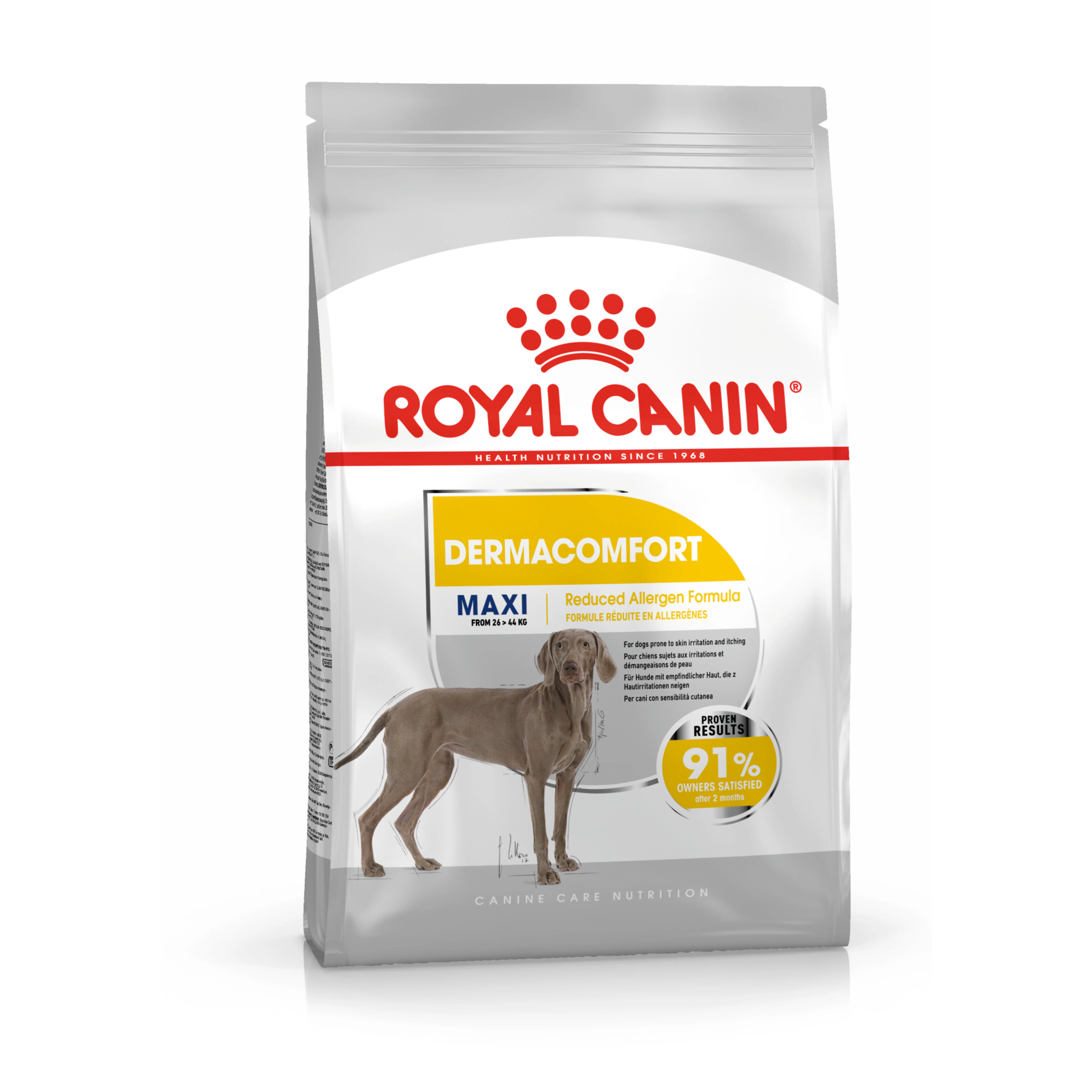High-Performance Royal Canin Dermacomfort Maxi Large Breed Adult Dry Dog Food 12kg Convenient