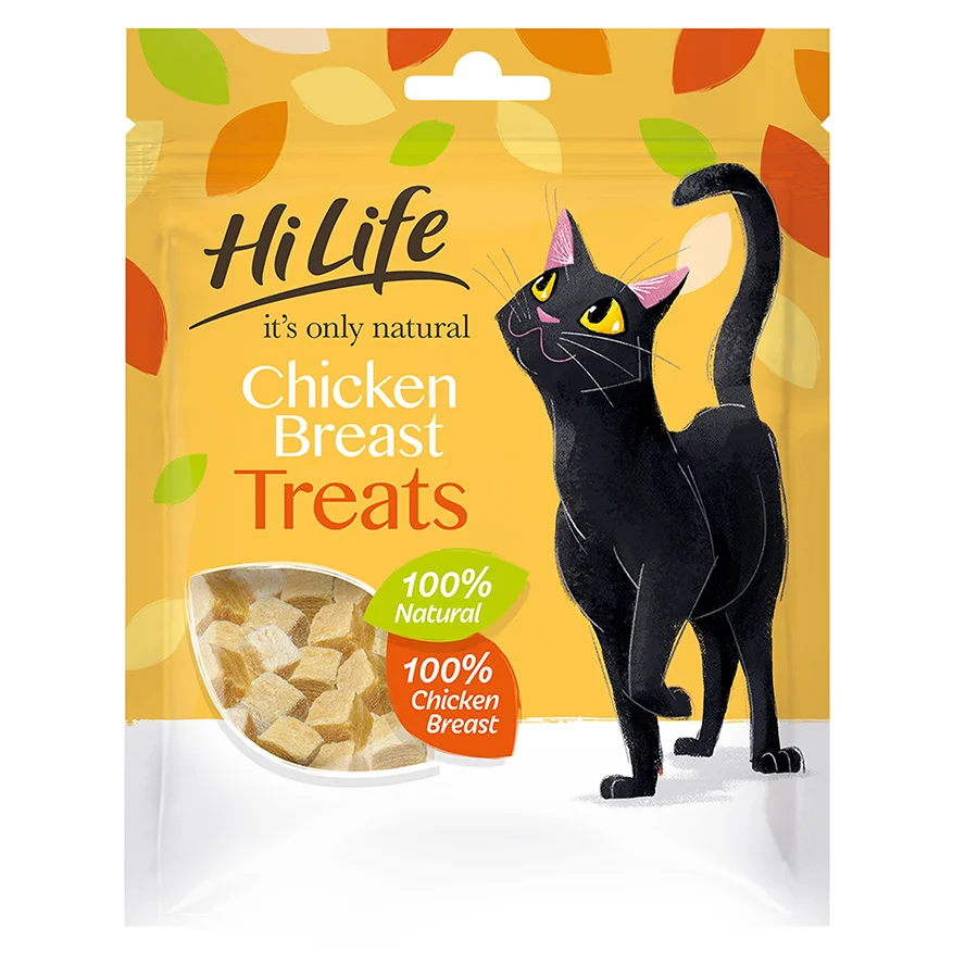 Unique HiLife It x27 s Only Natural Grain Cat Treats Chicken Breast 30g Classic