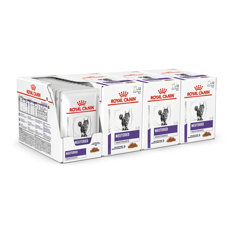 Environmentally Friendly Royal Canin Veterinary Neutered Maintenance Wet Adult Cat Food Gravy 48x85g First-Class