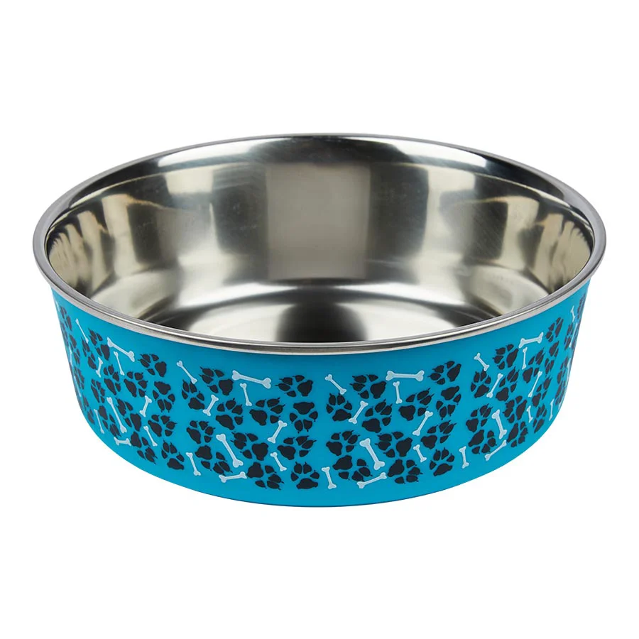 Environmentally Friendly Pets at Home Stainless Steel Dog Bowl Blue Versatile