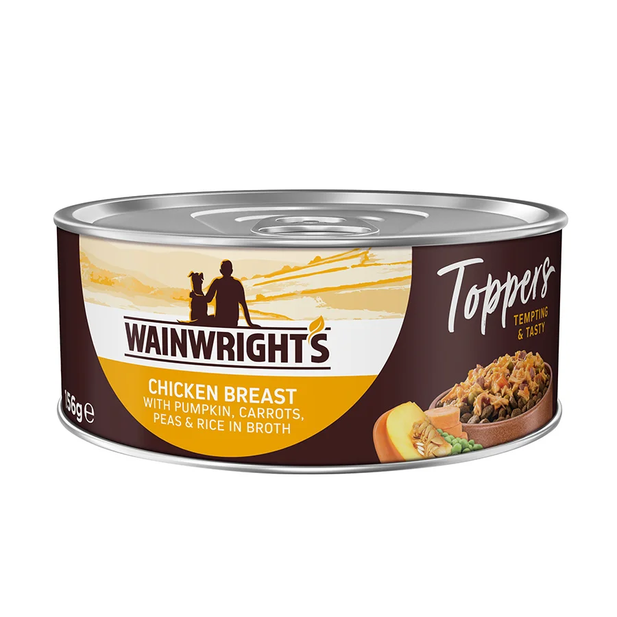 Contemporary Wainwright x27 s Toppers Adult Wet Dog Food Chicken Broth 156g Superior