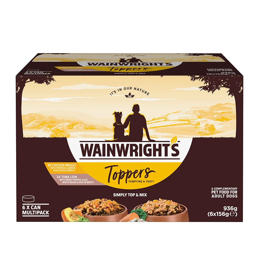 World-Class Wainwright x27 s Toppers Adult Wet Dog Food 6x156g Safe
