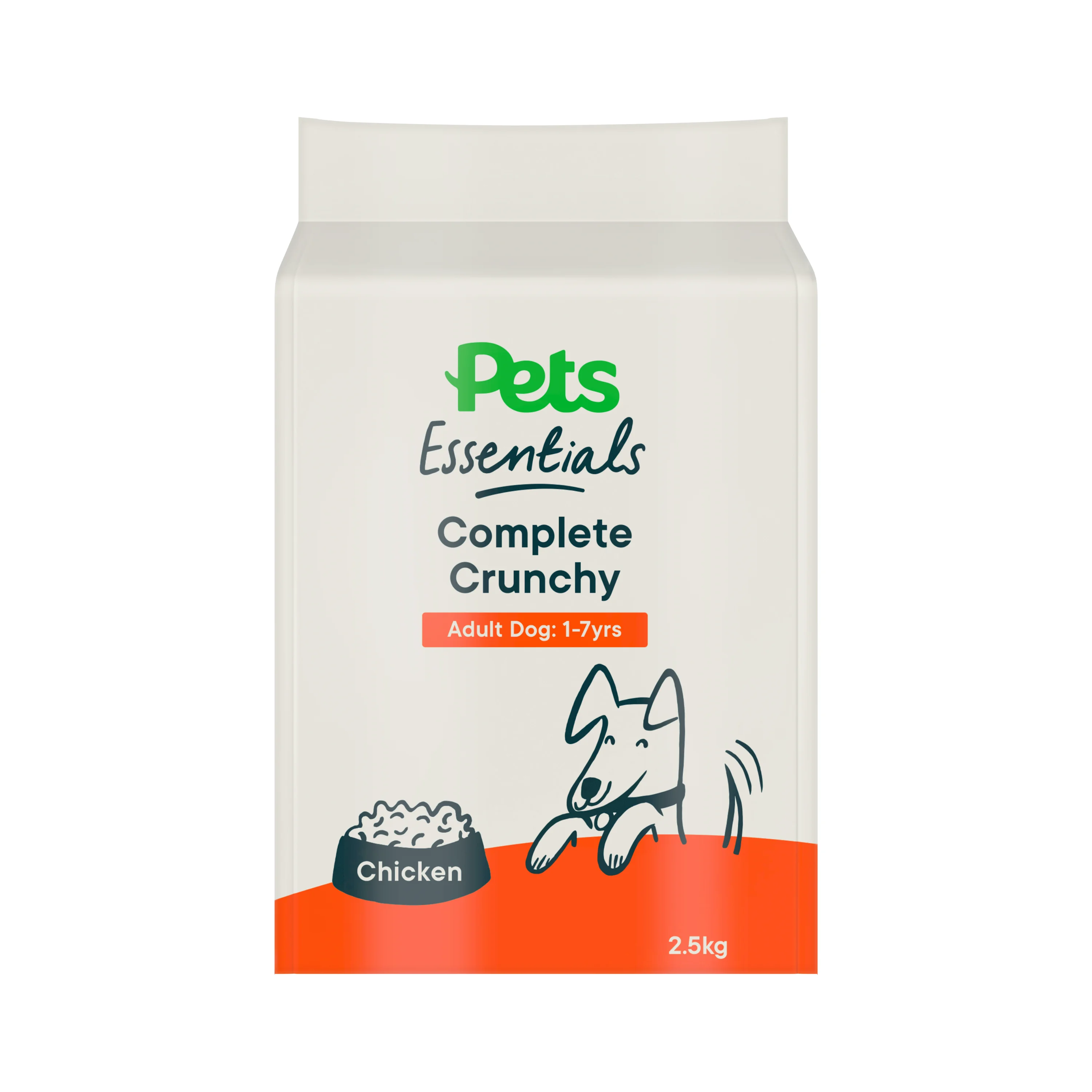 Breathable Pets Essentials Adult Dry Dog Food Chicken Veg 2.5kg Efficient
