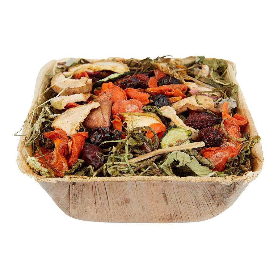 Pure Pets at Home Small Animal Treat Nettle， Raspberry Dandelion Salad Bowl 40g Modern