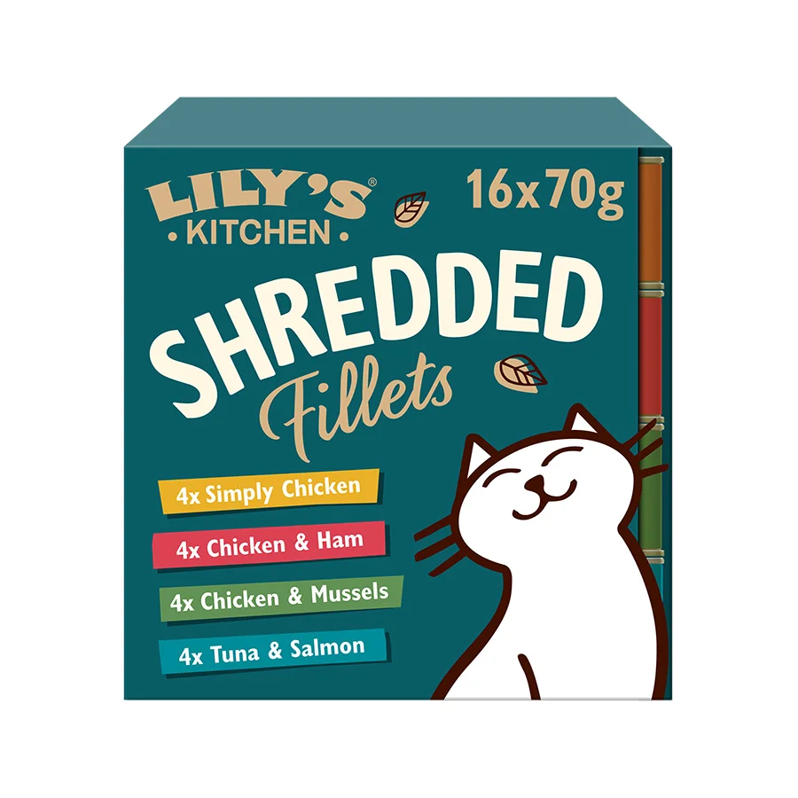 Fashionable Lily x27 s Kitchen Adult Cat Wet Food Shredded Fillets 16x70g Trusted