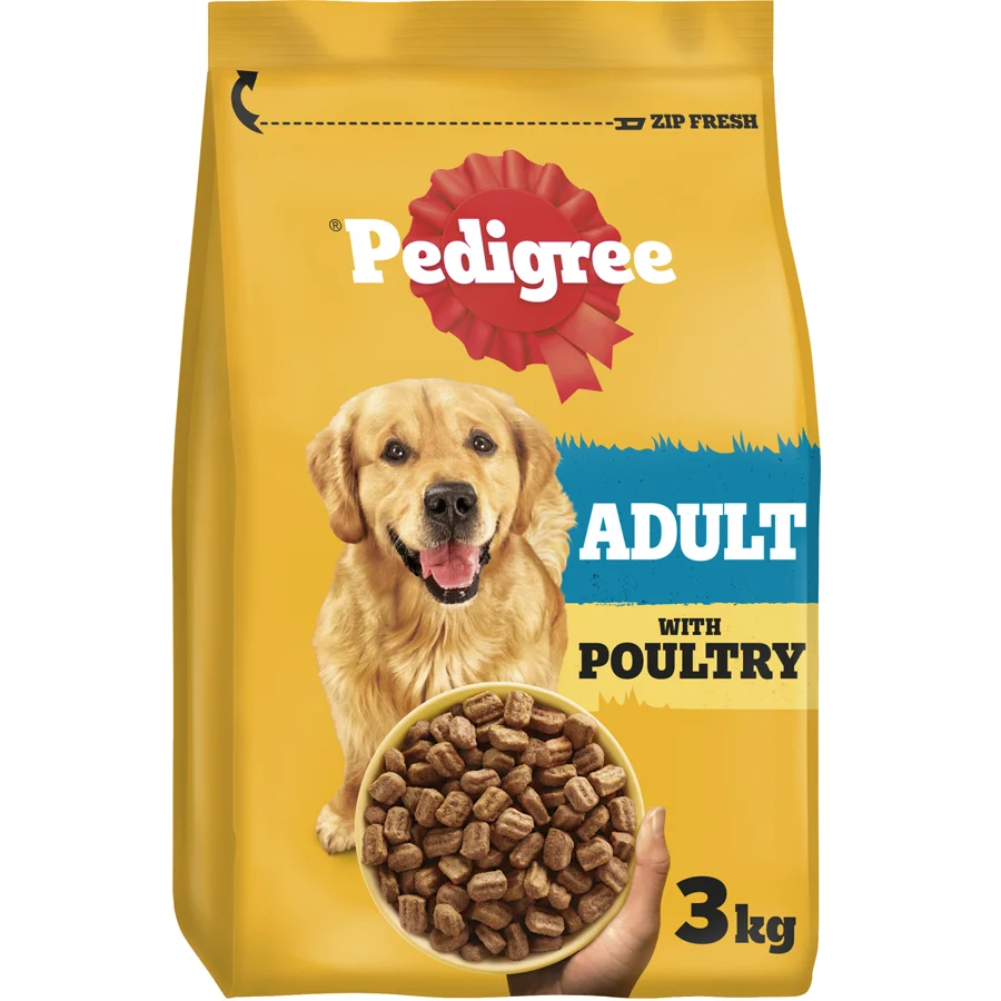 Safe Pedigree Complete Adult Dry Dog Food Poultry Veg 3kg Convenient