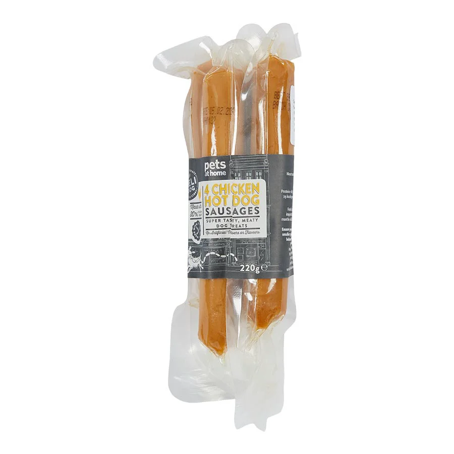 World-Class The Deli Dog Chicken Hot Dogs Dog Treats 220g Recyclable