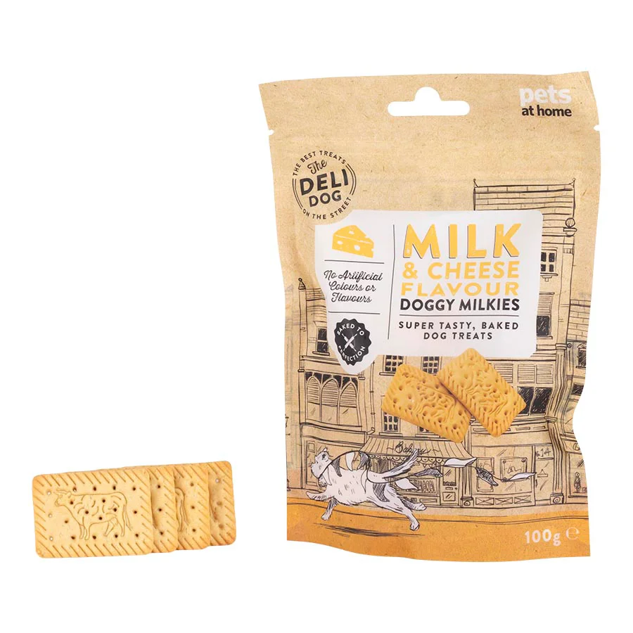 Classic The Deli Dog Milk Cheese Flavour Doggy Milkies Treats 100g Prestigious