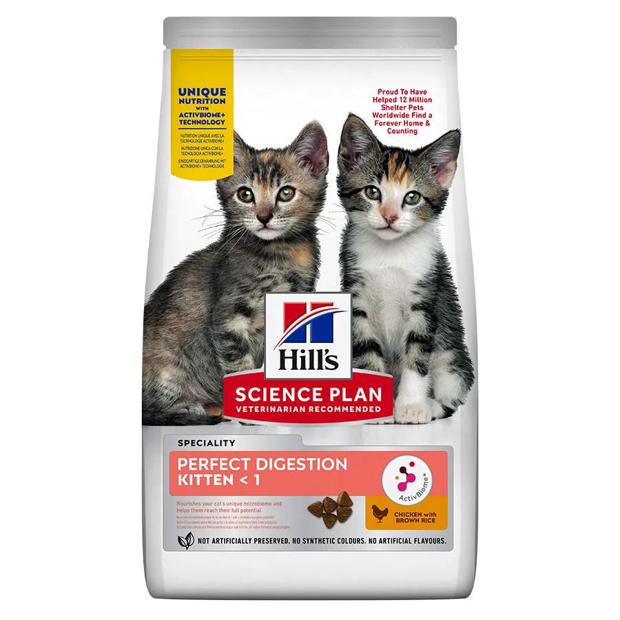 Comfortable Hill x27 s Science Plan Digestion Kitten Dry Cat Food Chicken Brown Rice 1.5kg Genuine