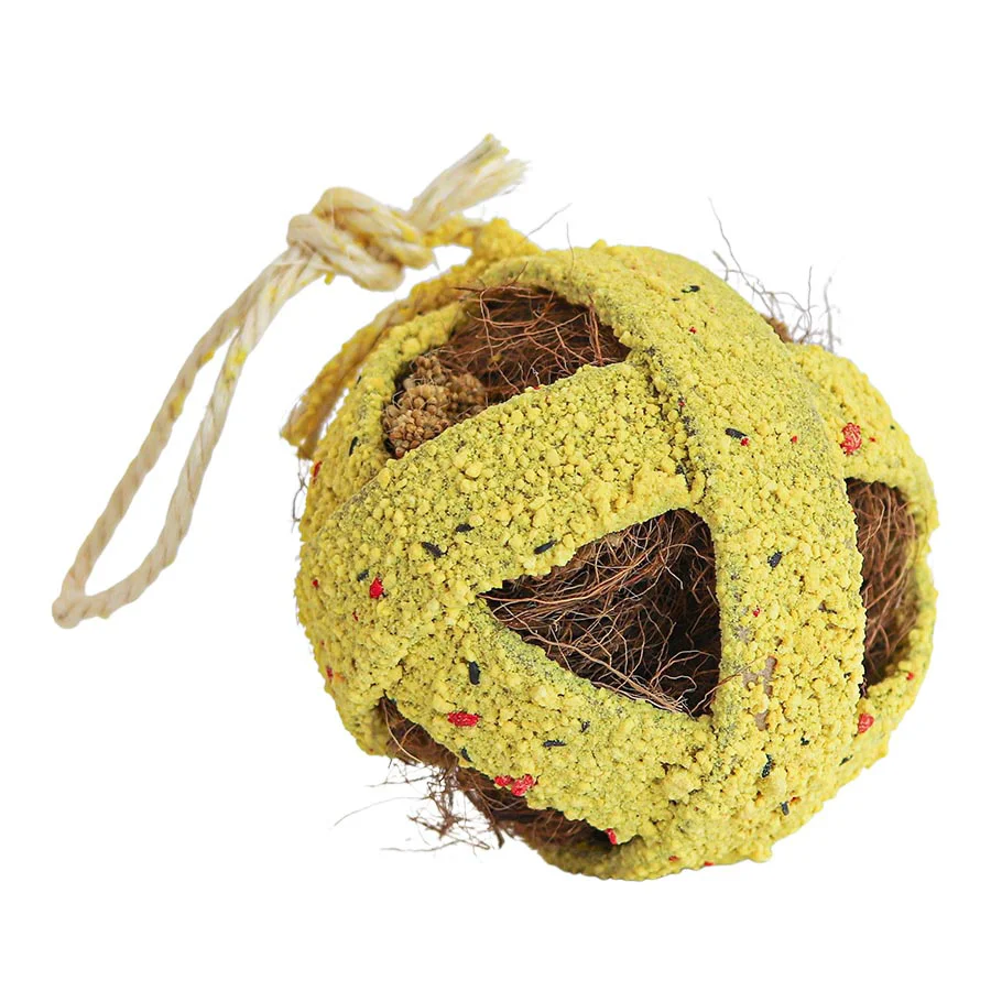 Fine Quiko Bird Snack Play Fitness Foodball Amarillo Yellow 100g Durable