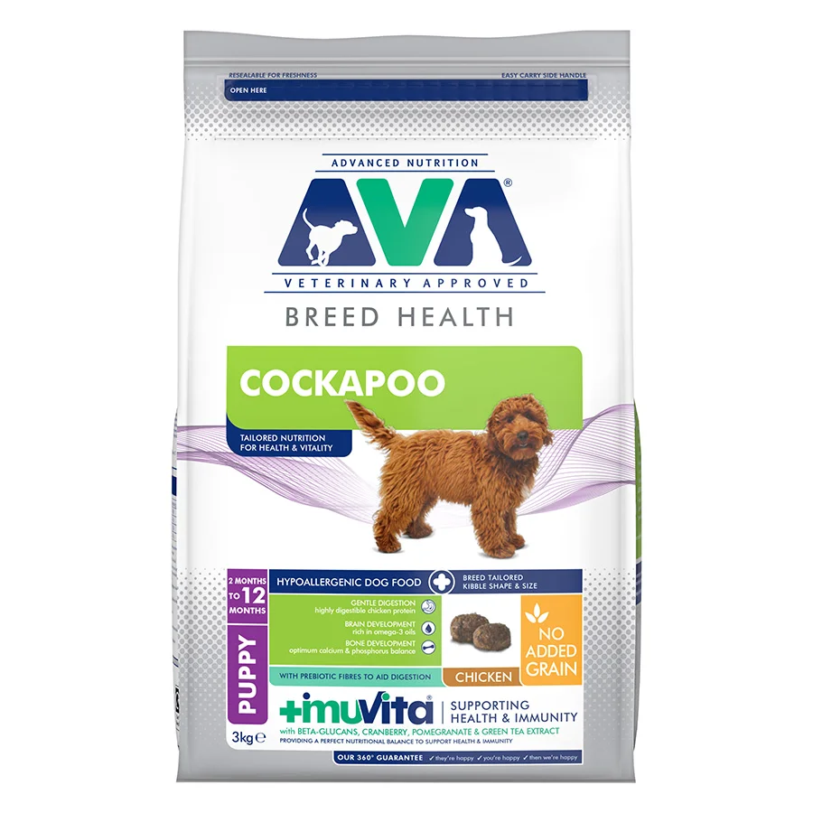 Recyclable AVA Breed Health Cockapoo Puppy Dry Dog Food 3kg Fashionable