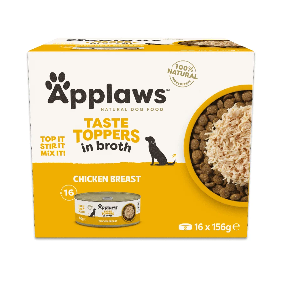 Optimized Applaws Taste Toppers Natural Wet Dog Food Chicken Broth 16x156g Safe