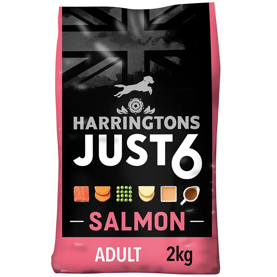 Soft Harringtons Just 6 Complete Adult Dry Dog Food Salmon Potato Reliable