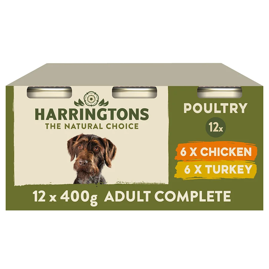 Reusable Harringtons GF Complete Natural Wet Adult Dog Food 12x400g Expertly Made