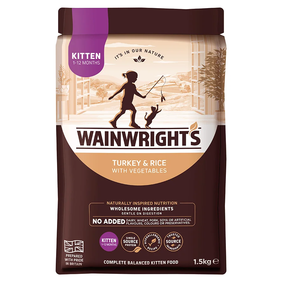 Smart Wainwright x27 s Kitten Dry Cat Food Turkey Rice With Veg 1.5kg Sophisticated