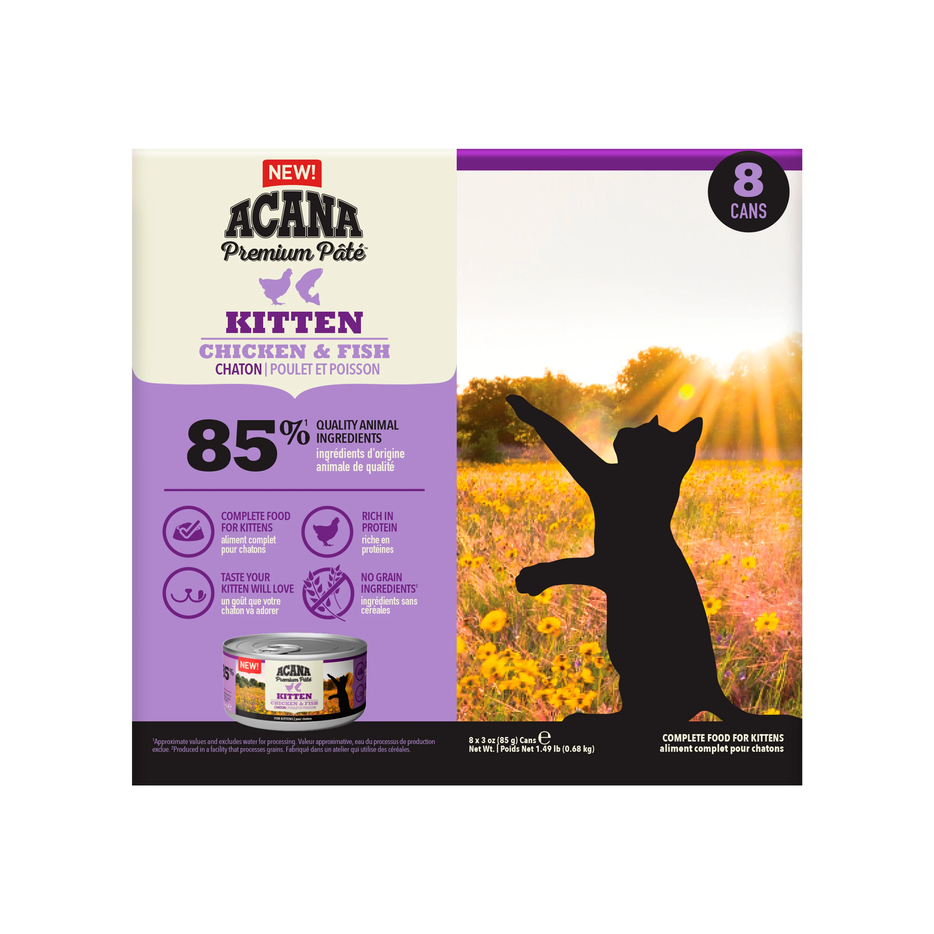Powerful ACANA Premium Pate Kitten Wet Food Chicken Fish x8 Fine Crafted