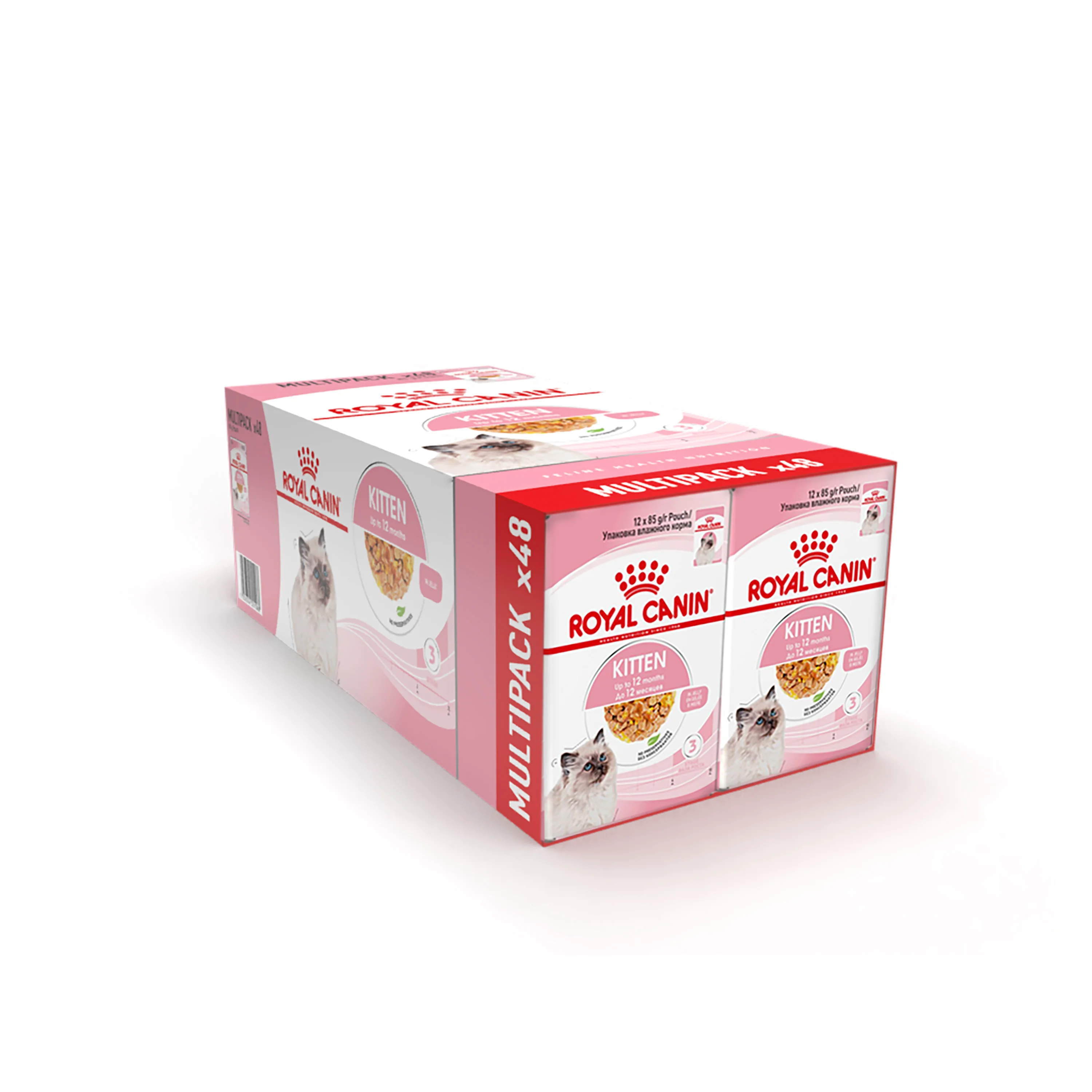 Recyclable Royal Canin Kitten Wet Food Chunks in Jelly 48x85g Luxury