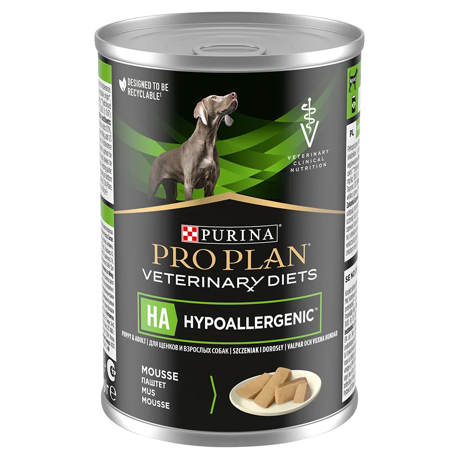 Contemporary Pro Plan Vet Diet Hypoallergenic Wet Adult Dog Food HA 12x400g Lightweight