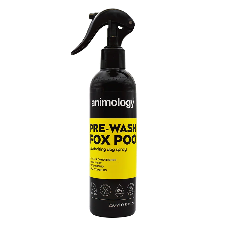 Environmentally Friendly Animology Pre-Wash Fox Poo Dog Spray 250ml Secure