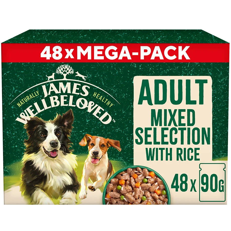 Excellent James Wellbeloved Adult Wet Dog Food in Gravy Mixed Pack 48x90g Pouches Casual
