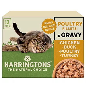 High-End Harringtons Wet Adult Cat Food Poultry In Gravy 12 x 85g Pouches Innovative