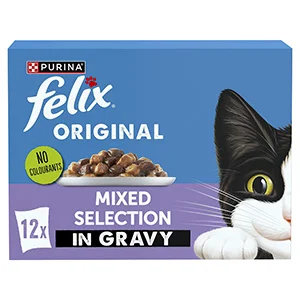 Optimized Felix Mixed Selection in Gravy Wet Adult Cat Food 12 x 85g Exceptional