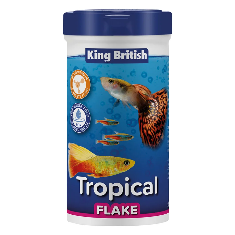 Recyclable King British Tropical Fish Flake Food Specialty