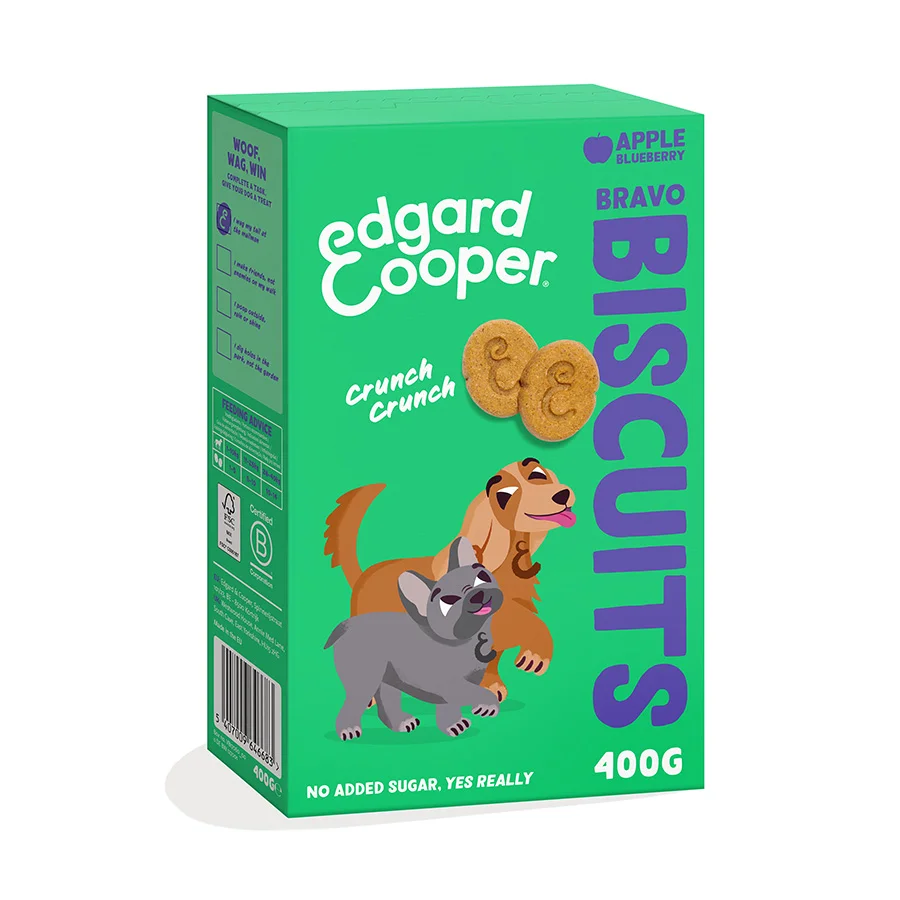 Proven Edgard Cooper Dog Treat Biscuits Apple 400g Professional