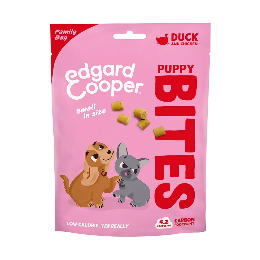 Clean Edgard Cooper Puppy Treat Small Bites Duck Family Pack 120g Elegant
