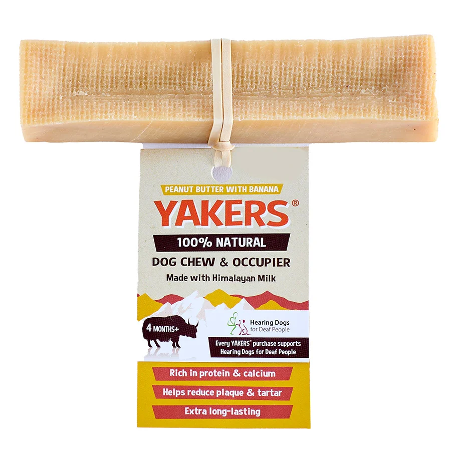 High-Grade Yakers Dog Chew Treat Peanut Butter Banana Dependable