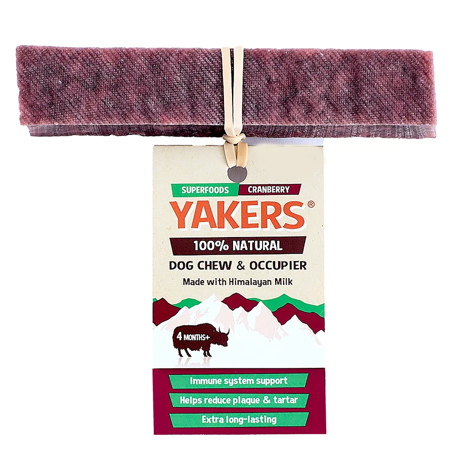 Versatile Yakers Dog Chew Treat Cranberry Traditional