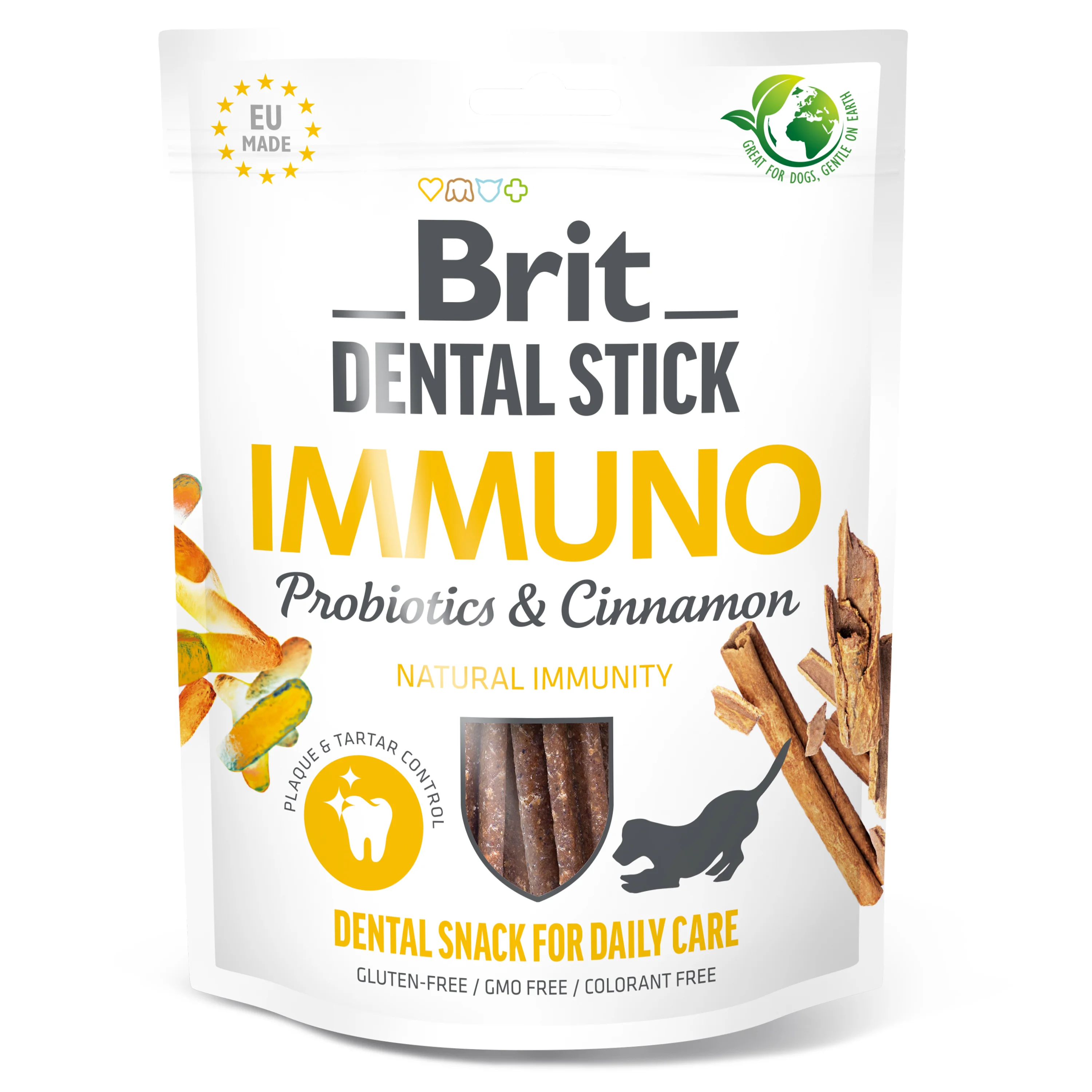 Trusted Brit Probiotics and Cinnamon Dog Dental Stick 251g High-Grade