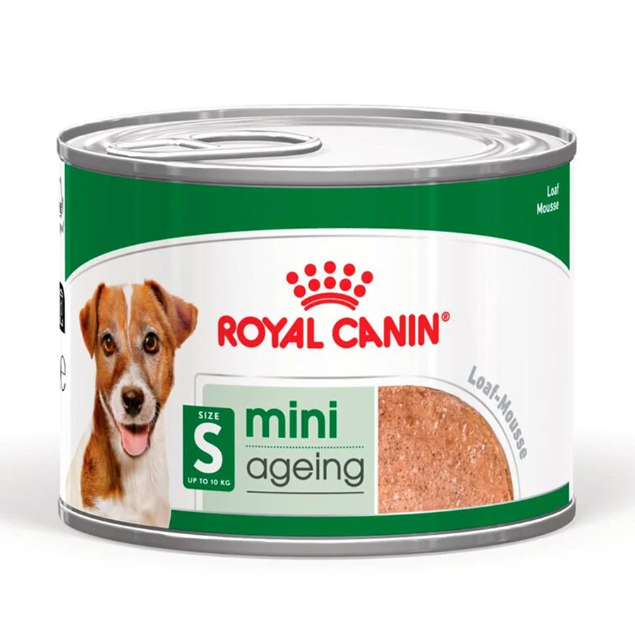 Certified Royal Canin Mini Ageing 8 Wet Dog Food in Loaf 195g Can Casual